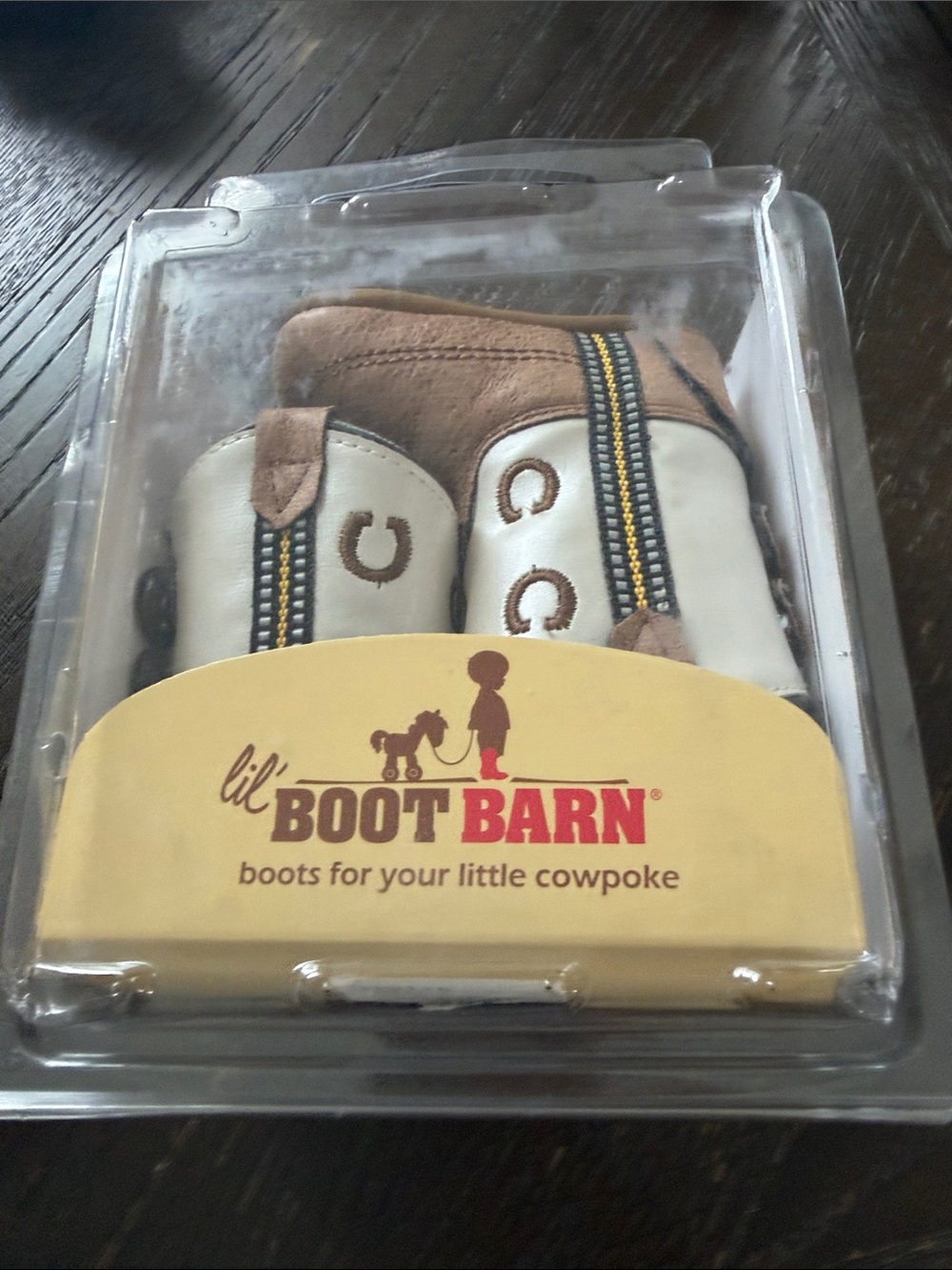 Lil' Boot Barn Kids' Brown and White Cowboy Boots